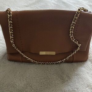 Ted Baker Brown Leather Chain Shoulder Bag